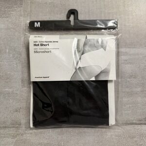 American Apparel Hot Short Microshort Size Medium Black Cotton Spandex Jersey